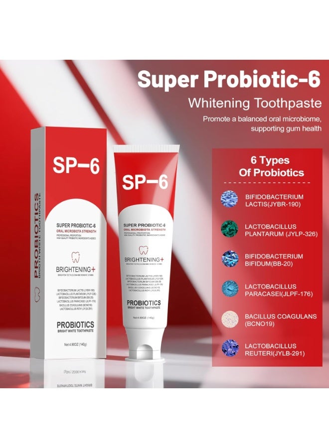 SP 1pcs SP-6 Toothpaste, SP-6 Toothpaste, SP-6 Probiotic Toothpaste, SP-6 Probiotics Whitening Toothpaste, Brightening, Stain Removal, Fresh Breath, Teeth Whitener Toothpaste - Image 3