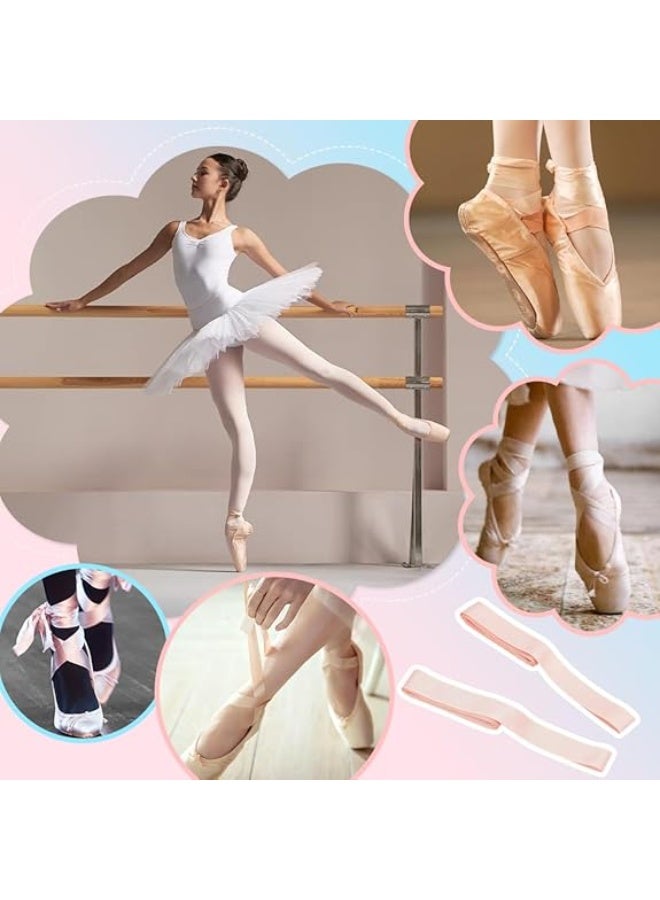 Satin Ballet Pointe Shoe Ribbon Pink Dance Ribbon for Pointe Shoes, Ballet Dance Accessories for Stage Performance - Image 3