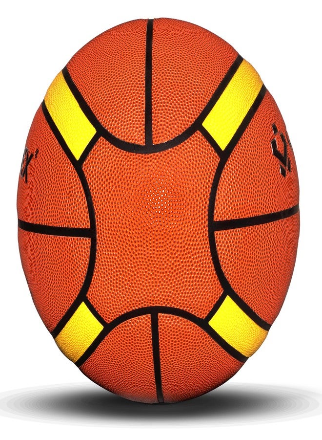 Vinex Prima Basketball - Size 7 | Laminated 14 Panel, Textured Leather Feel | Butyl Bladder, Superior Grip & Bounce | Official Training & Tournament Ball - Image 4