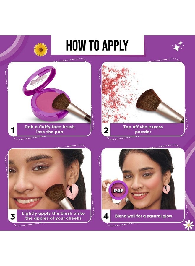 SUGAR POP Ultra Hd Blush 01 Rose - 10 Gms - Richly Pigmented | Ultra Matte | Blendable | Suits All Skin Tones - Image 3