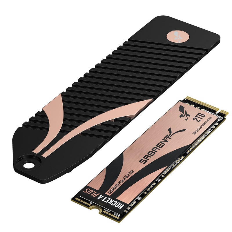 SABRENT 2TB Rocket 4 Plus NVMe 4.0 Gen4 PCIe M.2 Internal Extreme Performance SSD + M.2 NVMe heatsink Combo (SB-RKT4P-PSHS-2TB) - Image 1