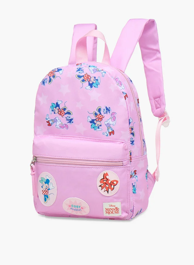 Disney Girls Minnie Mouse Print School Backpack with Adjustable Shoulder Straps - 33x24x10 cm
