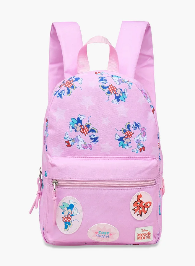 Disney Girls Minnie Mouse Print School Backpack with Adjustable Shoulder Straps - 33x24x10 cm