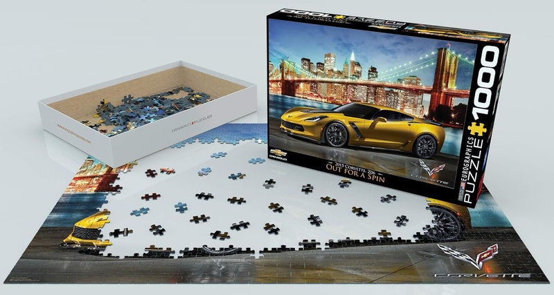 EuroGraphics 2015 Chevrolet Corvette Z06 Out for a Spin Jigsaw Puzzle 1000Piece - Image 3