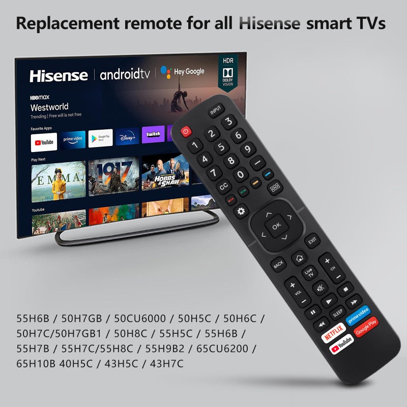 OMAIC for Hisense-TV-Remote Replacement, Universal Remote Control for Hisense Smart TVs - Image 2