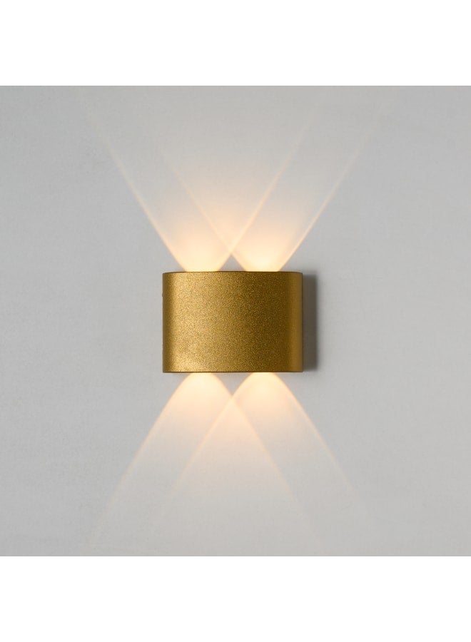 El Rawda Lighting Modern And Elegant High Quality Up Down  | Wall Light Wall Lamp Aplique| Color: golden | Material: Plastic|Wattage :4W|Size : 4x13x8