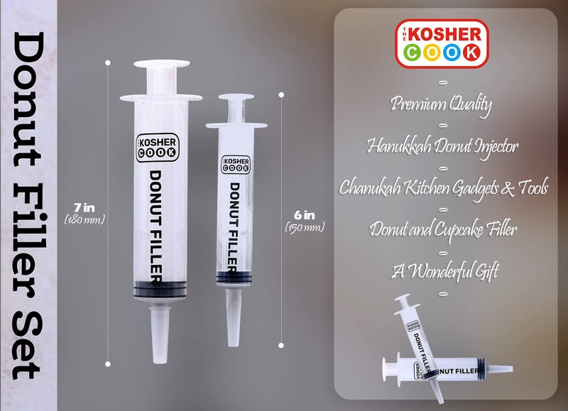 The Kosher Cook Set of 2 Donut Filling Injector - Kitchen Tools Pastry Injector - Plastic Durable Food Injector Syringe - Image 2