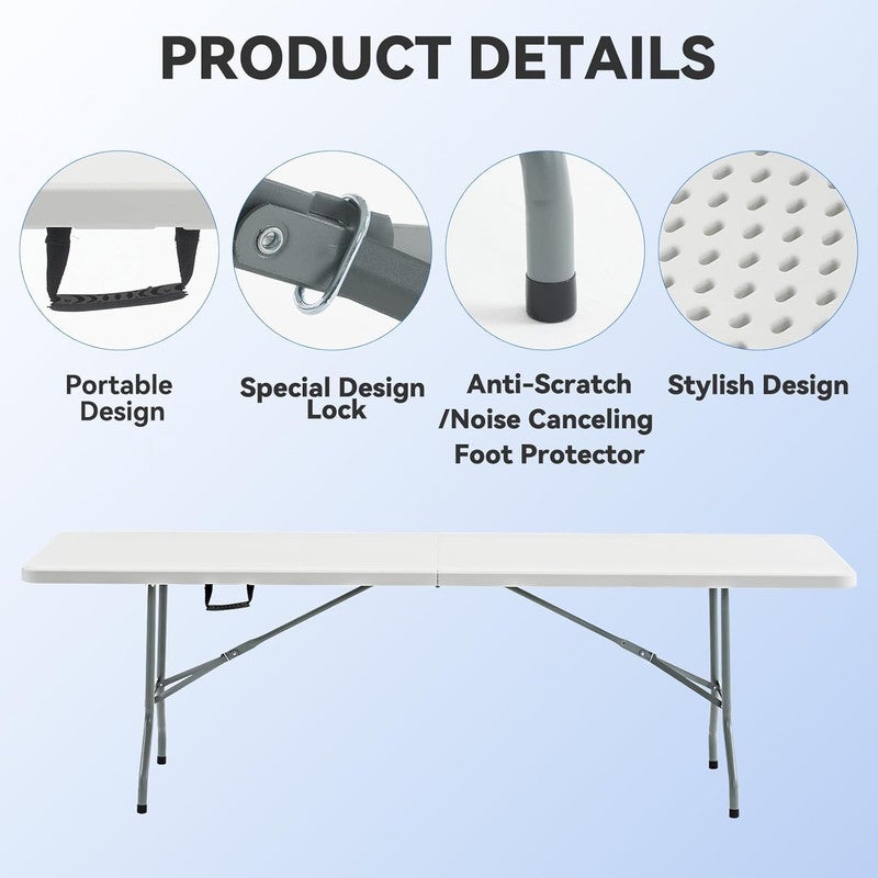 التيس طاولة قابلة للطي 120 سم خفيفة وعملية للرحلات والحفلات | Folding Table SY120 120cm - Image 5