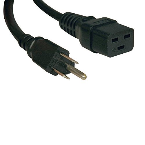 Tripp Lite Heavy-Duty Power Cord, 15A, 14AWG (IEC-320-C19 to NEMA 5-15P) 10-ft.(P034-010) Black - Image 5