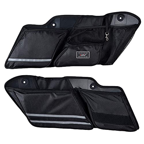 Goldfire Saddlebag Organizer Liners for Harley Saddle Bag Side Tool Organizer Storage Bag For Touring Road King Electra Glide Street Glide 2014-2024 Motorcycle Accessories(Black) - Image 5
