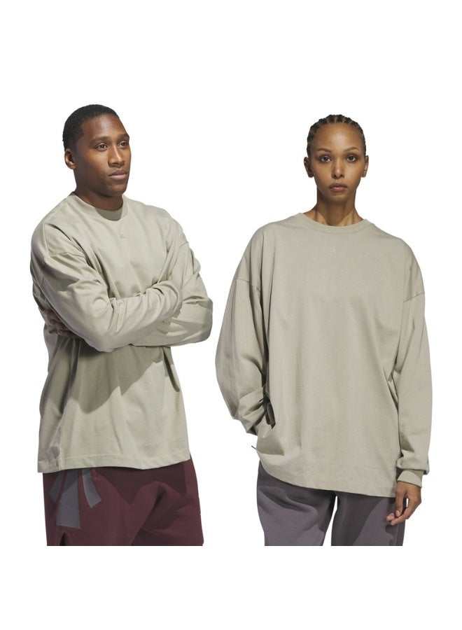 Adidas adidas ADI BB LS TEE Beige Originals Unisex T-SHIRTS  - Image 1