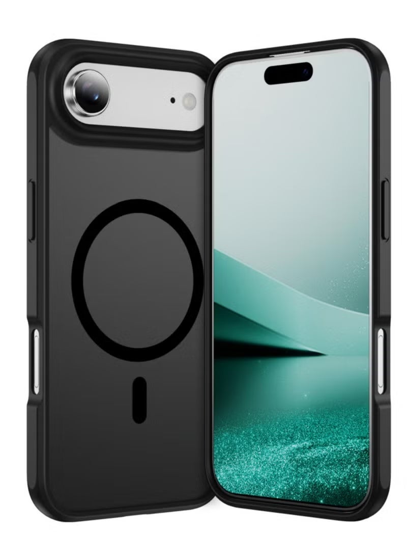TIGER Magnetic Case for iPhone Air Compatible with MagSafe | Mil-Grade Drop Protection | Shockproof Slim Frosted Phone Cover | Anti-Scratch Durable Protective Case | Black Magnetic iPhone Air Cover for Everyday Use - Image 1