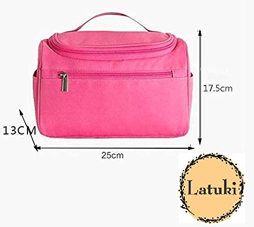 Latuki Multifunctional Extra Large Cosmetic Bag with Hook for Travel, Makeup Organiser, Cosmetic Pouch, Household Grooming Kit, Makeup Bag for Women | Assorted color - Image 4