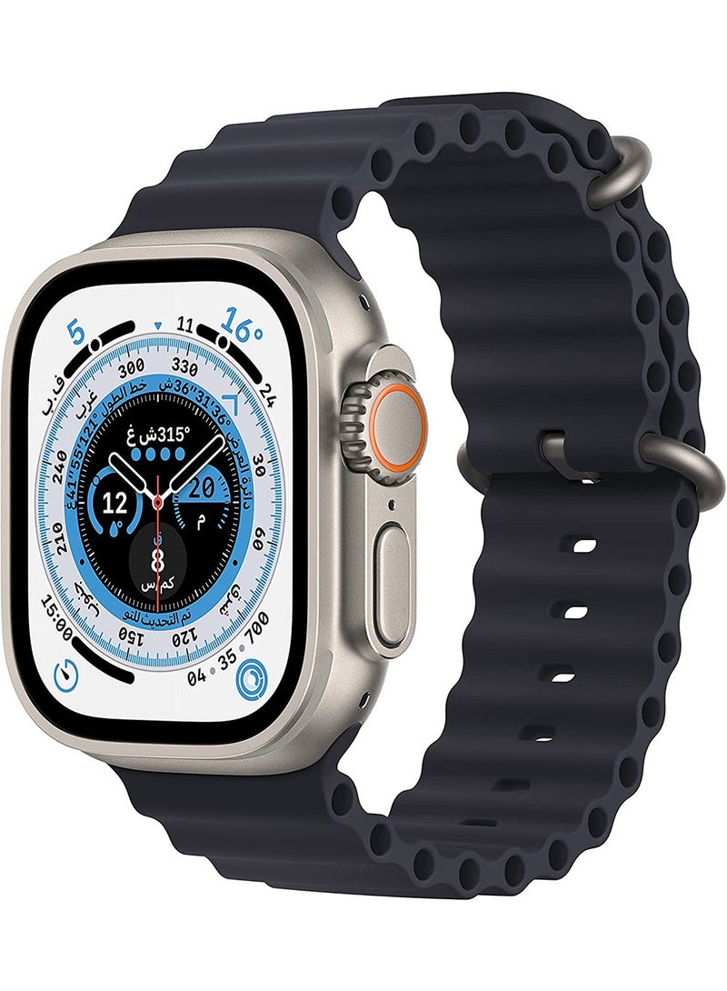 New Shape Soft Silicone Bracelet for Apple Watch Series 9/8/7/SE/6/5/4/3/2/1 And Apple Watch Ultra/Ultra 2 Size 49mm 44mm 45mm 42mm Black  - Image 1