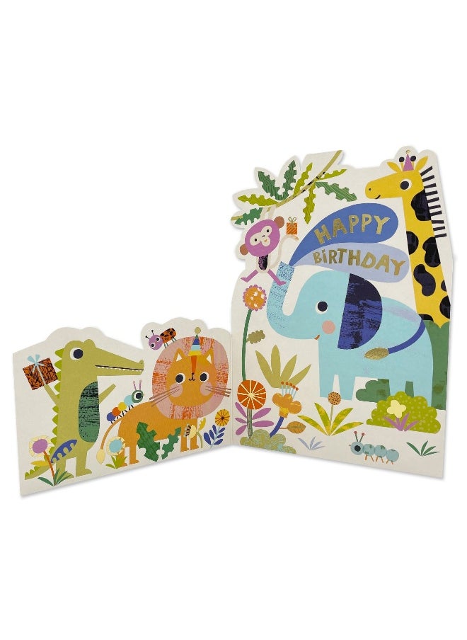 Raspberry Blossom Raspberry Blossom Jungle Die Cut Birthday Card  - Image 2