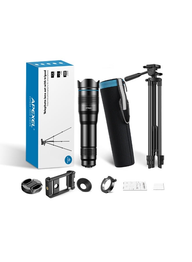 APEXEL 36X All Metal High-definition Telephoto Lens for Smartphone, Mobile Phone Lens with Tripod for iPhone, Samsung, Huawei and Most Smartphones - Image 2