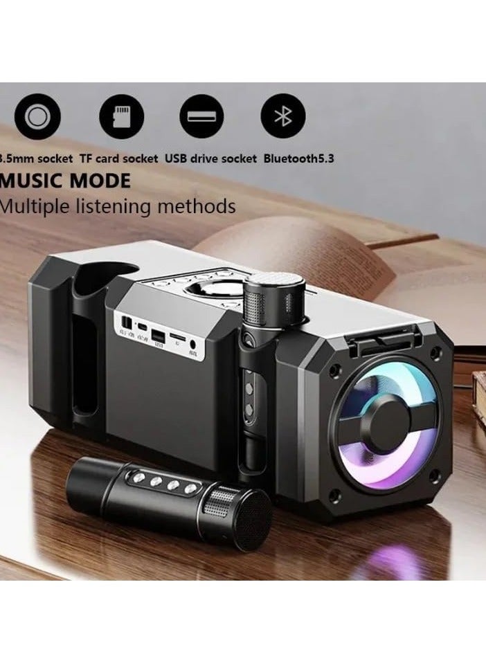 سو YS-228 مكبر صوت متوافق مع بلوتوث 5.0 قابل لإعادة الشحن ويدعم محرك USB وبطاقة TF - Image 4