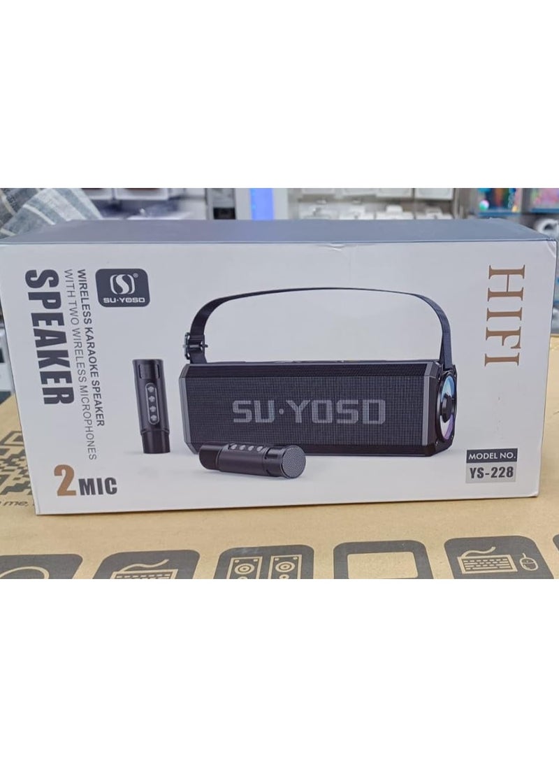 سو YS-228 مكبر صوت متوافق مع بلوتوث 5.0 قابل لإعادة الشحن ويدعم محرك USB وبطاقة TF - Image 5