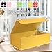 VGOODALL Yellow Magnetic Gift Box 14x87x43inches with Lid and Ribbon Perfect for Bridesmaid Proposals and Party Favors - Image 4