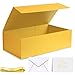VGOODALL Yellow Magnetic Gift Box 14x87x43inches with Lid and Ribbon Perfect for Bridesmaid Proposals and Party Favors - Image 1