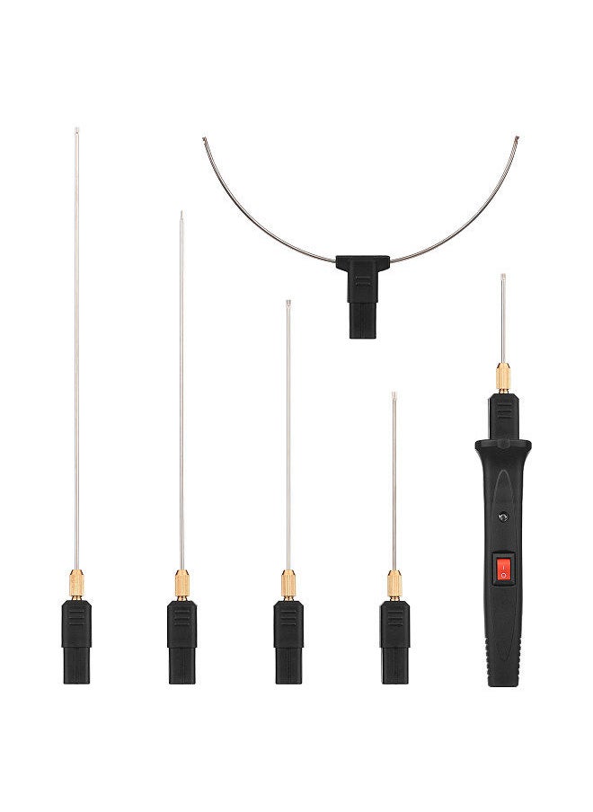 Generic - 24W Handheld Electric Foam Cutter Kit with 5 Straight Tips & 1 Arch Tip Constant Temperature Portable Foam Cutting Pen Hot Wire Cutter Styrofoam Cutting Tool Engraver - Image 1