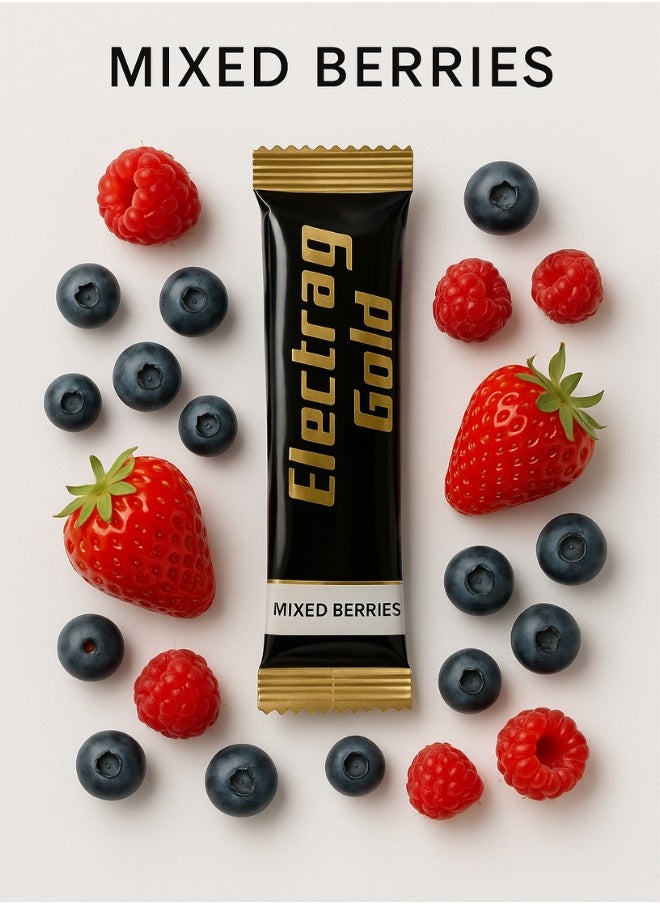 Electrag Gold - 24 Sachets Electrolyte Drink – Sugar-Free – Premium Hydration – Lemon, Blueberry, Mixed Berries & Watermelon - Image 1