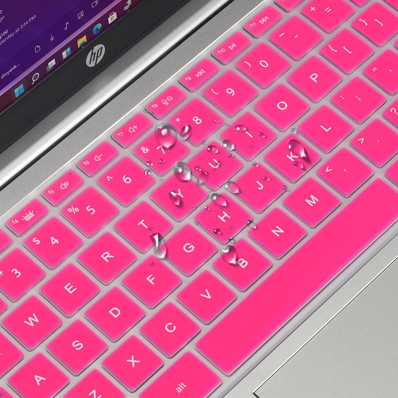 imComor Keyboard Cover for 2023 HP Envy 2-in-1 14" 14t-es000 14-es0013dx 14-es0033dx, HP 14" Laptop 14-ep 14-em 14t-ep000 14z-em000 14-ep000 14-ep0097nr 14-ep0145cl 14-em0047nr Keyboard Skin, Hot Pink - Image 4
