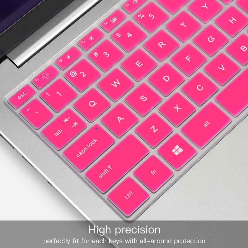 imComor Keyboard Cover for 2023 HP Envy 2-in-1 14" 14t-es000 14-es0013dx 14-es0033dx, HP 14" Laptop 14-ep 14-em 14t-ep000 14z-em000 14-ep000 14-ep0097nr 14-ep0145cl 14-em0047nr Keyboard Skin, Hot Pink - Image 3