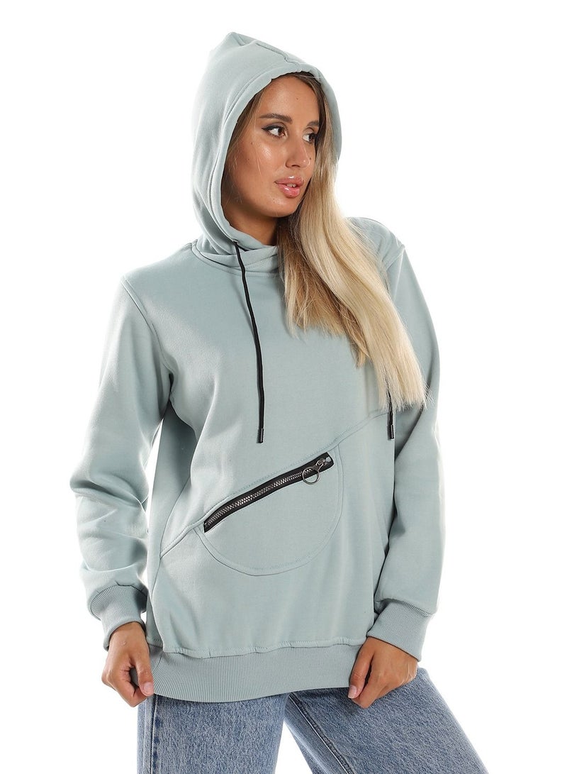 Caesar Woman Hoodie With Zipper Pocket - Image 2