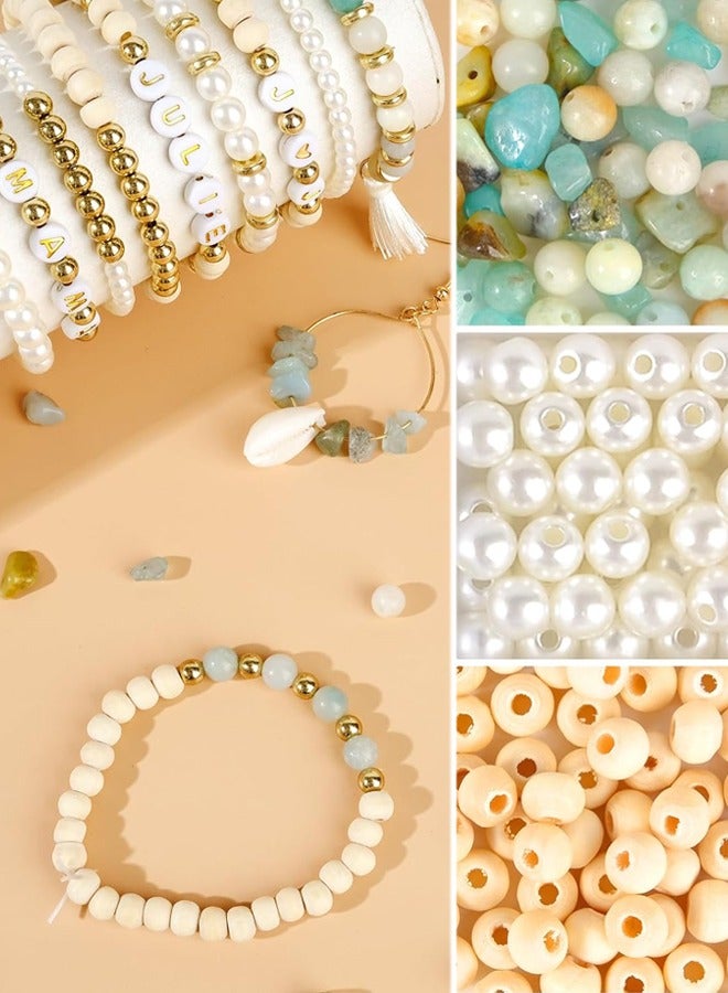 DIY jewellery kit containing pendant charms and amazonite stones, suitable for crafting bracelets, necklaces and earrings. - Image 4