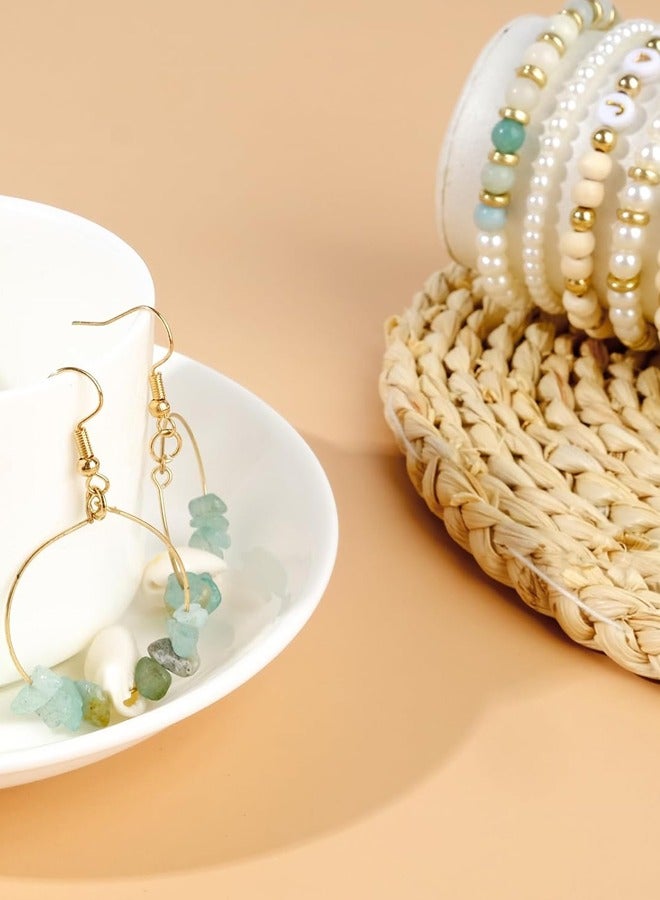 DIY jewellery kit containing pendant charms and amazonite stones, suitable for crafting bracelets, necklaces and earrings. - Image 3