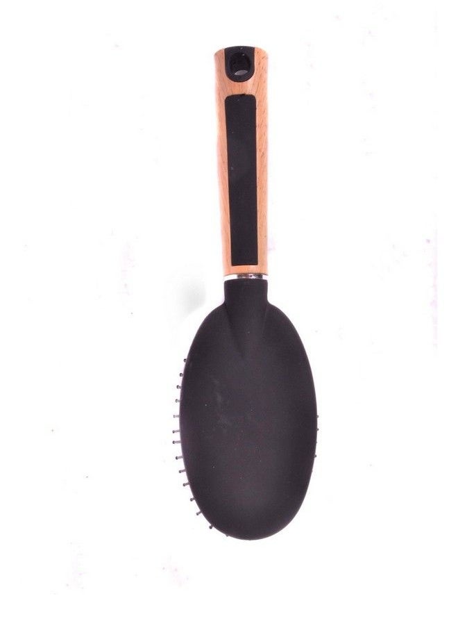 FOK Cushion Brush Oval Paddle Hair Brush With Wooden Handle  - Image 4