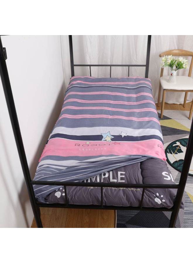 غطاء مرتبة من القطن وغطاء لحاف لسكن الطلاب فردي 90 × 200 غطاء مرتبة غطاء لحاف 190 غطاء مرتبة شامل 0.9 - اللون: نجمة محظوظة [نمط سحاب غطاء المرتبة] نسيج لطيف على البشرة - المواصفات: عرض 0.9 متر * طول 2.0 متر - Image 1