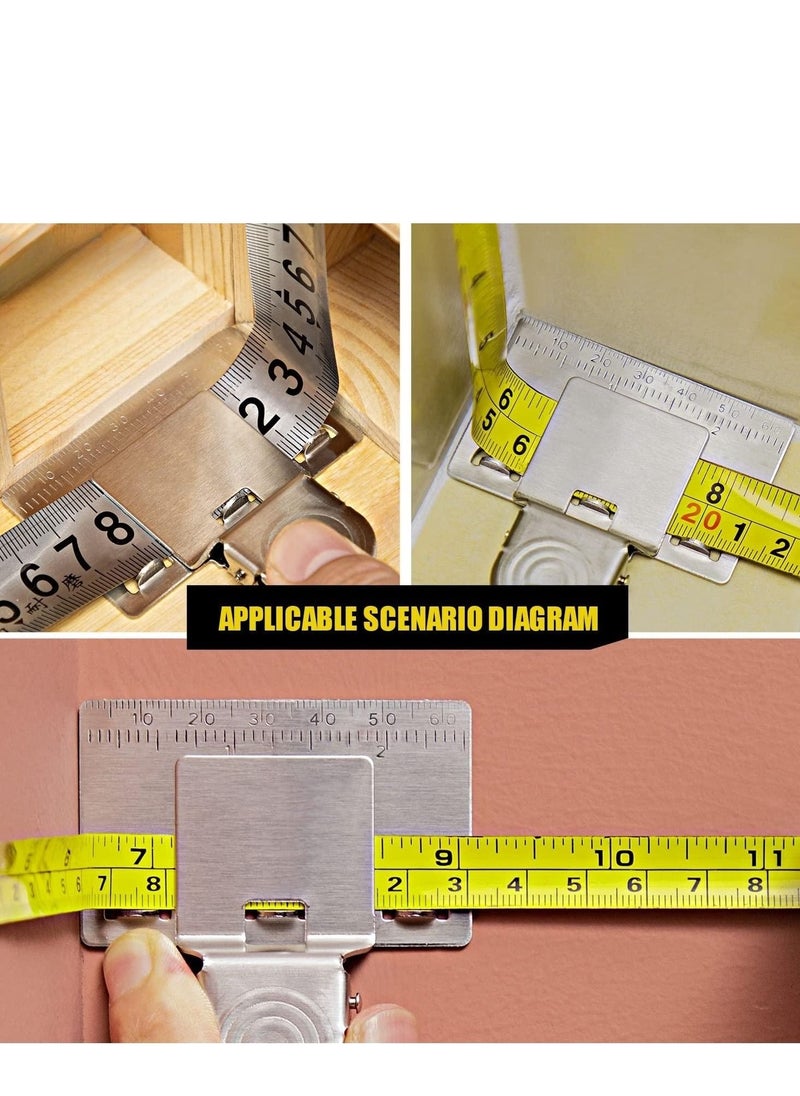SYOSI - Measuring Tape Clip Tool - Corners Clamp Holder Precision Measuring Tools - Fixed Ruler Mark Tools for Most Tape Measures(2 PCS) - Image 1