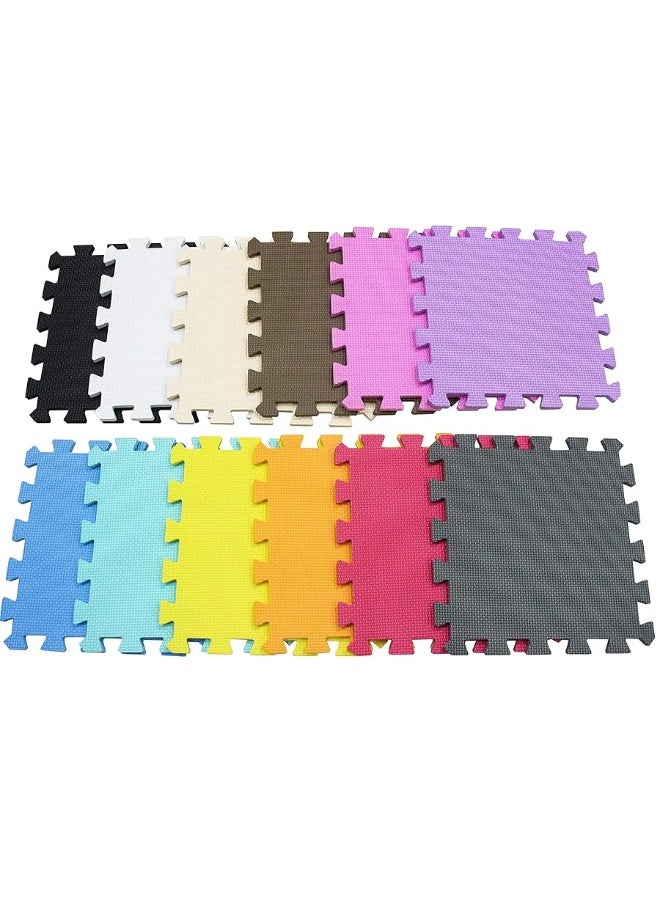 meiqicool Foam Play Mat Thick Soft EVA Interlocking Foam Floor Mats Children Yoga Exercise Multi Jigsaw Puzzle Blocking Board Kids Playmats Play 18 Piece AL - Image 2