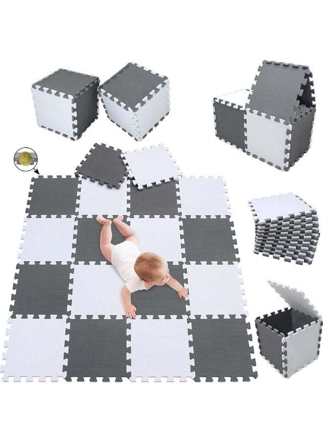 meiqicool Foam Play Mat Thick Soft EVA Interlocking Foam Floor Mats Children Yoga Exercise Multi Jigsaw Puzzle Blocking Board Kids Playmats Play 18 Piece AL - Image 1