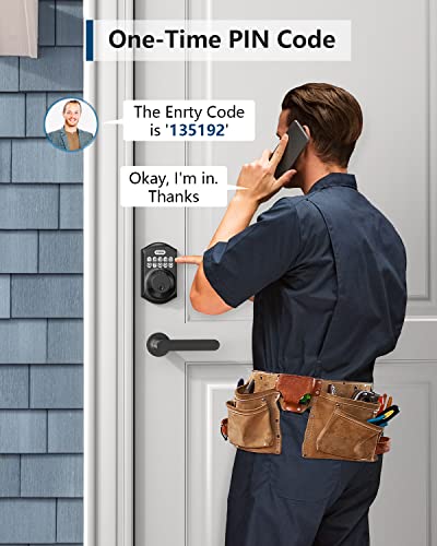 TEEHO TE001 Keyless Entry Door Lock with Keypad - Smart Deadbolt Lock for Front Door with 2 Keys - Auto Lock - Easy Installation - Matte Black - Image 4