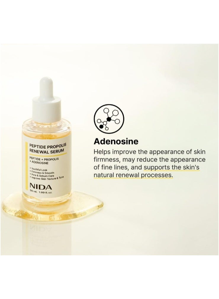 نيدا سيروم البروبليس ببتيد نيدا 50 مل - يضيء لون البشرة، يقلل المسام، يقشر بلطف - يحسن نسيج البشرة، يرطب ويوفر توازنًا، يعزز حاجز البشرة - Image 5