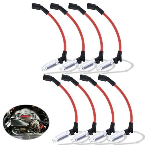 Busieea High Performance 10.5mm High Temp Resistant Spark Plug Ignition Wires Set for Chevy Silverado Tahoe Suburban Avalanche GMC Sierra Yukon Cadillac Escalade 4.8 5.3 6.0 6.2 V8, OEM# 48322 - Image 1