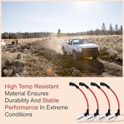 Busieea High Performance 10.5mm High Temp Resistant Spark Plug Ignition Wires Set for Chevy Silverado Tahoe Suburban Avalanche GMC Sierra Yukon Cadillac Escalade 4.8 5.3 6.0 6.2 V8, OEM# 48322 - Image 3