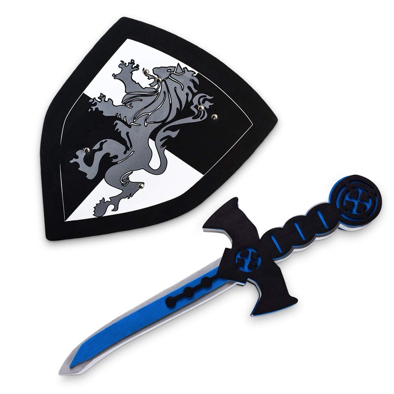 Super Z Outlet Children's Foam Toy Medieval Joust Dual Dragon Sword & Shield Knights Set Lightweight Safe for Birthday Party Activities, Event Favors, Toy Gifts - Image 3