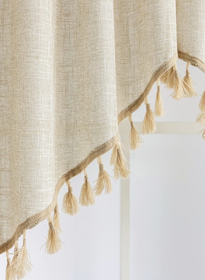 BD BEDA HOME ستارة متدلية من الكتان المزخرف بشرابات من BD BEDA HOME (لون طبيعي، 36 عرض × 36 طول - لوحتان) - Image 5