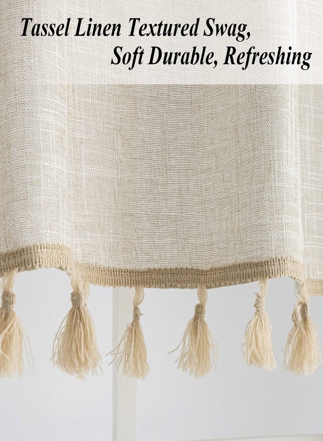 BD BEDA HOME ستارة متدلية من الكتان المزخرف بشرابات من BD BEDA HOME (لون طبيعي، 36 عرض × 36 طول - لوحتان) - Image 4