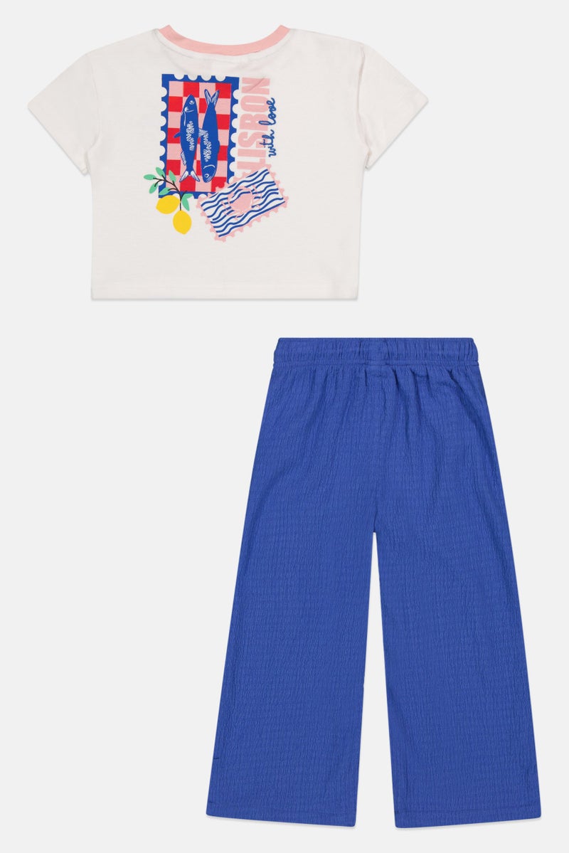 MISS Toddlers Girl 2 Pieces Graphic Print Top And Bottom Set, Multicolor - Image 3