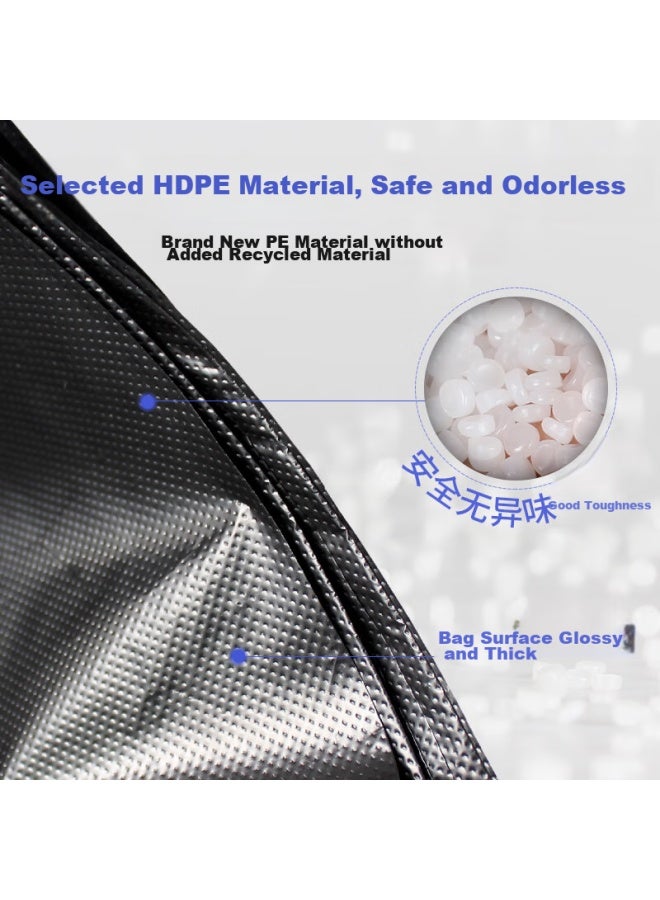 Yessel Yizhixuan Extra Large Garbage Bags, 120*140cm, 50 Count, Thickened Flat-top Commercial Use For Property Management And Hotels, Extra Large Plastic Bags - Image 1
