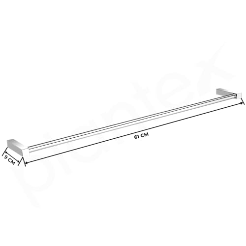 Plantex Stainless Steel Towel Hanger for Bathroom/Single Towel Rod/Towel Stand for Kitchen/Bathroom Accessories (24-inch) Chrome - Image 3
