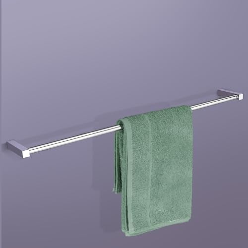 Plantex Stainless Steel Towel Hanger for Bathroom/Single Towel Rod/Towel Stand for Kitchen/Bathroom Accessories (24-inch) Chrome - Image 1
