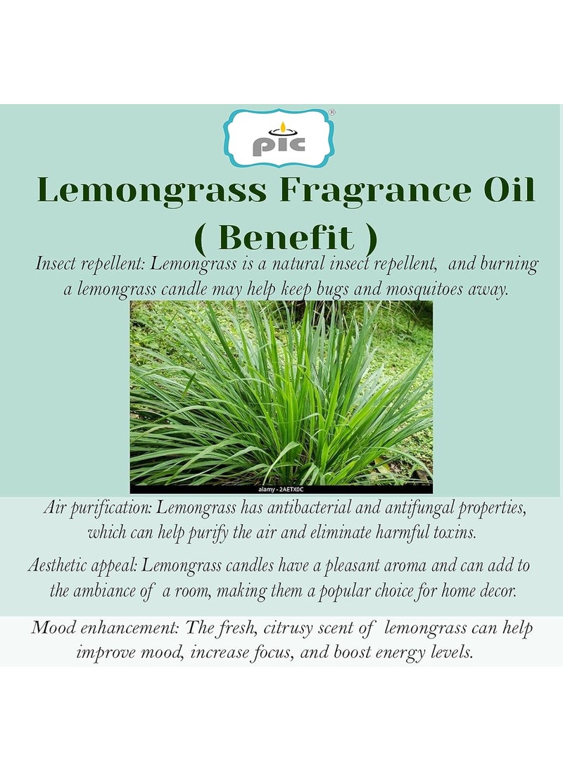PIC PIC Pure Indian Candle Handmade Lemongrass Scented Decorative Wax Pillar Candle (Pack of 1 Pcs.) PICPC52346  - Image 4