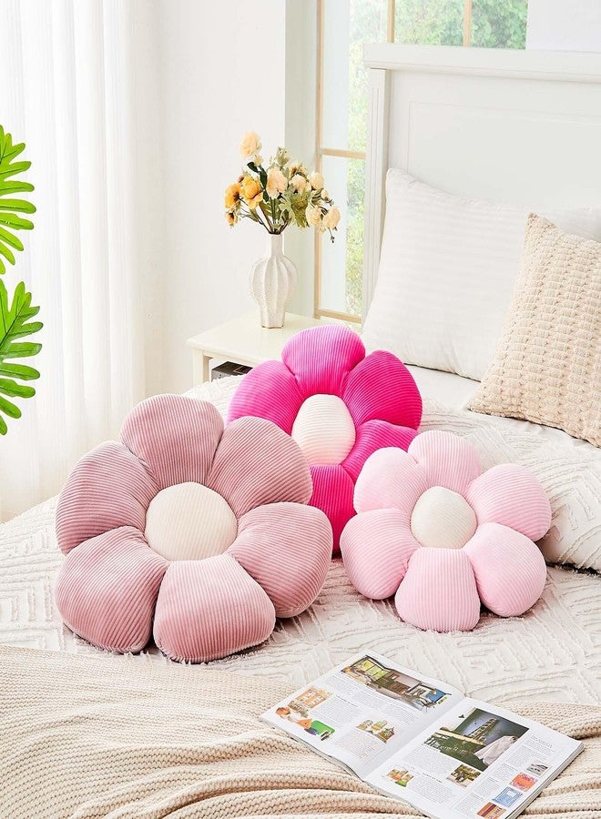 Kcvvcr Flower Throw Pillow, Soft Pink 14.9" Shaped Floor Pillow for Home Decor, Cute Aesthetic Velvet Plush Decorative Pillows for Bed, Sofa, Couch - Image 4