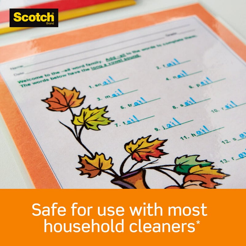 Scotch Thermal Laminating Pouches Premium Quality, 5 Mil Thick for Extra Protection, 50 Pack Letter Size Laminating Sheets, Our Most Durable Lamination Pouch, 8.9 x 11.4 inches, Clear - Image 4